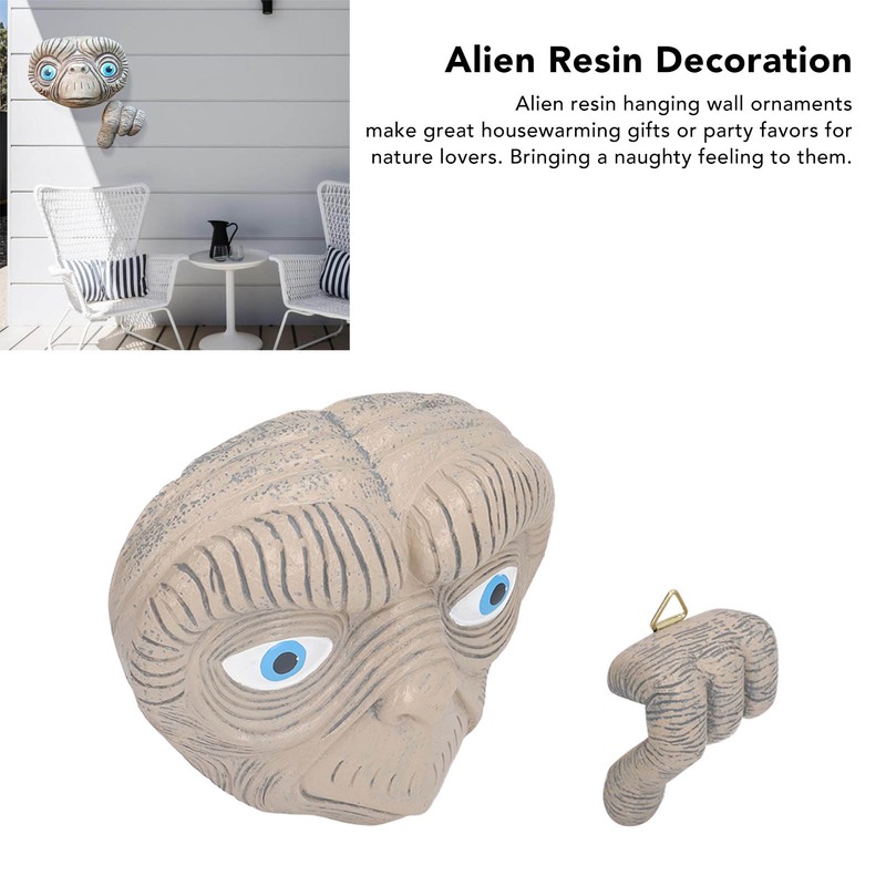 Resin Alien Ornaments Delicate Hanging Wall Alien Decoration Crafts Statue