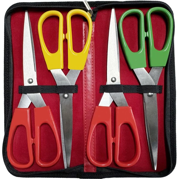 G.CATACC 4-Pack Scissors All Purpose with Ultra Sharp Blade, Comfort-Grip