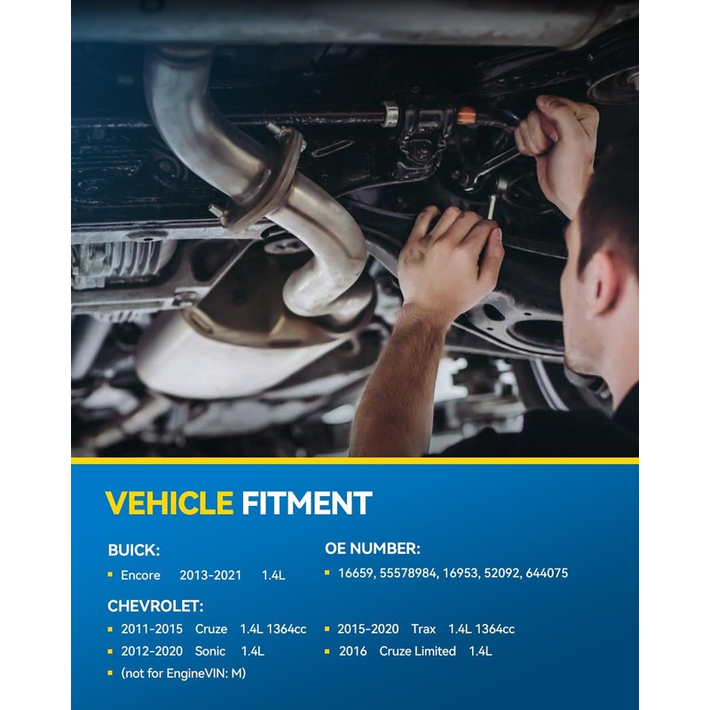 PHILTOP Front Catalytic Converter Direct-Fit Replacement For 2011-2015 Cruze 1.4L,