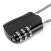 QWORK® Motorcycle Helmet Lock, Password Lock Retractable Cable Padlock with