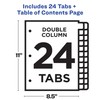 Avery Ready Index Double Column Table of Content Dividers for