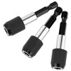 QWORK® 3 Pcs 1/4 Inch 60mm Hex Shank Quick Release