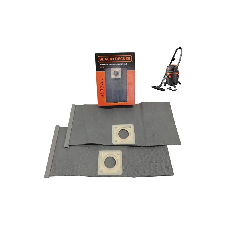 BLACK+DECKER Cloth Filter Bags, Cloth Filter Bags, Grey, One Size