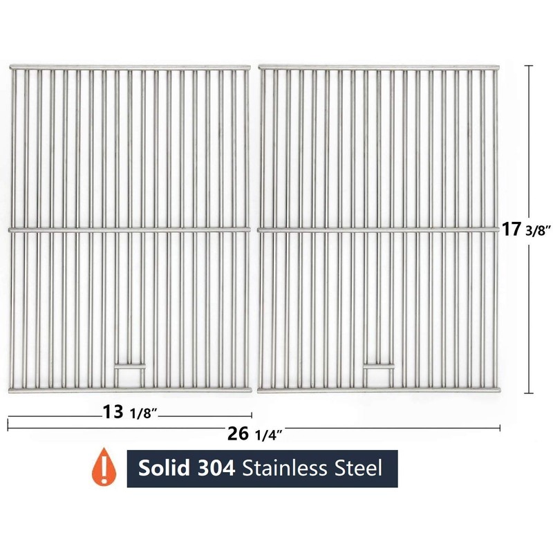 Hongso 17 3/8" Solid SUS304 Cooking Grates for Charbroil 463446015