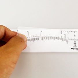 Melleco 100pcs Disposable Eyebrows Rulers Stickers Makeup Tattoo Shaper Measure Tool