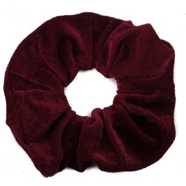 Mytoptrendz® Large Velvet Ponytail Hair Elastic Scrunchie Girls Women (Burgundy)
