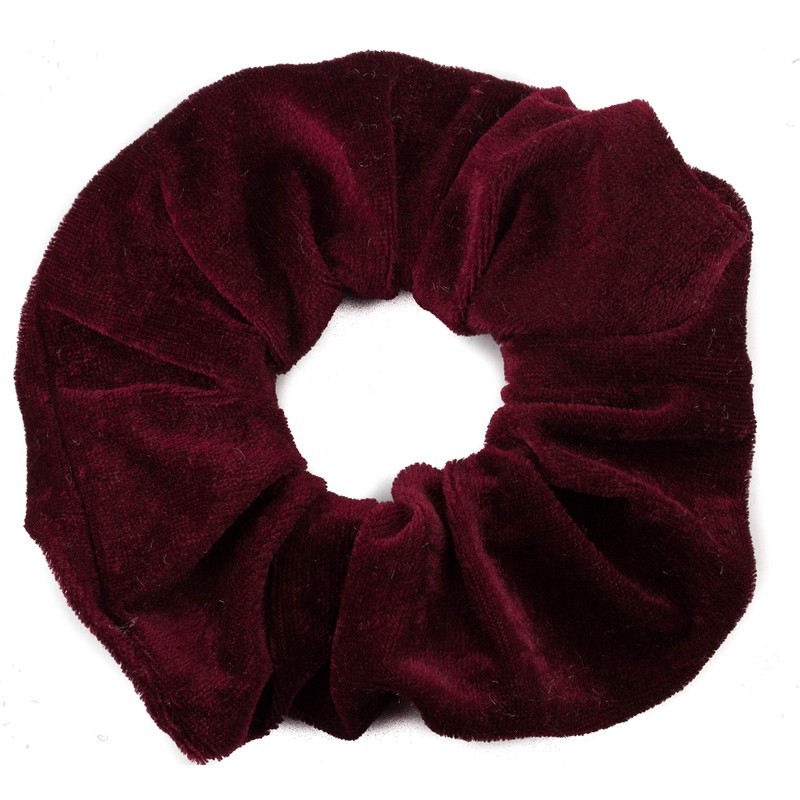 Mytoptrendz® Large Velvet Ponytail Hair Elastic Scrunchie Girls Women (Burgundy)