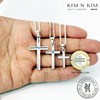 925 Sterling Silver Plain Thick Cross Pendant,Free engraving service,Quality -