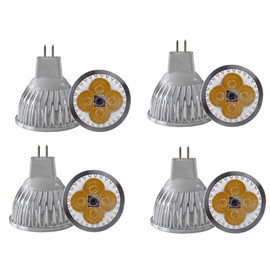 JKLcom 4W LED MR16 Bulbs 12V 4W LED Spotlight Bulb for Landscape Track Light, MR16 GU5.3 Base,12 Volt,4W(35W Equivalent Halogen Replacement),Warm White 3000K,8 Pack