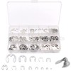 E-Clip Retaining Rings Assortment Set, 304 Stainless Steel External Snap