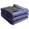 PackRite Deluxe Moving Blanket Pad, Quilted Blue 72"x80" 3 Pack