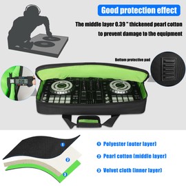 IBVIVIC DJ Controller Case Bag fits for DDJ-FLX4,DDJ SB3, DDJ SB2,DDJ 400, DDJ RB Padded DJ Travel Carrying Bag