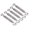 5Pcs Turnbuckle Hook and Eye Wire Rope Tension 304 Stainless