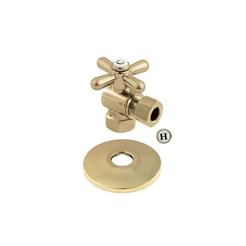 Kingston Brass CC33102XK 3/8" IPS X 3/8" OD Comp Quarter-Turn
