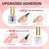 AILLSA Gel Nail Kit Short Almond Nail Tips 240pcs with
