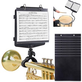 Universal Marching Band Lyre with 10 Double-Sided Folio Pages clarinet Lyre Trumpet Lyre and Flip Folder Marching Band Snare Drum Lyre