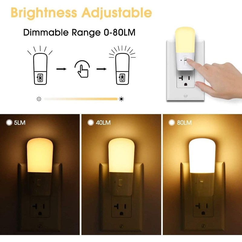 LOHAS Plug in Night Light, Dimmable LED Night Lights With