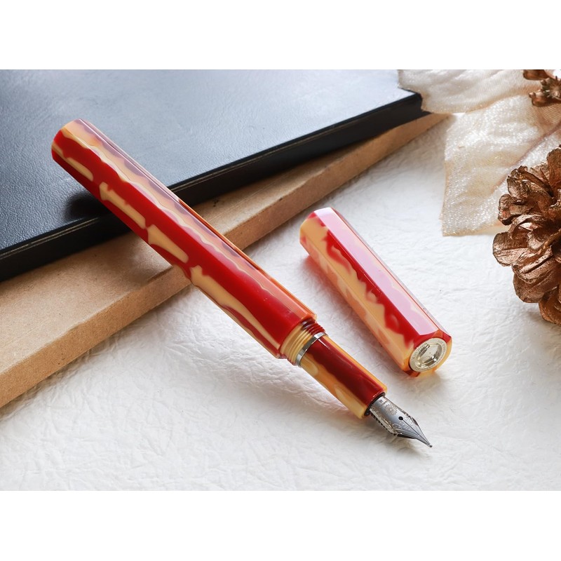 WANCHER Kaleido Queen Fountain Pen, Sunset KALEIDO QUEEN Octagonal Pen,