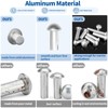 Waltool 312Pcs M2.5 M3 M4 M5 M6 M8 × 10mm