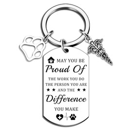 Ikacvb Vet Tech Gifts For Women Men Best Veterinary Gifts Keychain Jewelry Appreciation Veterinarian Gift Ideas Thank You Gift For Veterinarians Nurse Students Dog Lovers Birthday Christmas Stuff