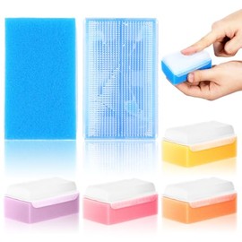 Healvian Juego Cepillos Esponja Baño Bebé Cepillo Sensorial Costra Láctea Limpieza Cuero Cabelludo Sensible Recién Nacido
