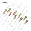 Sourcingmap 100Pcs 510 Ohm Resistor, 1/4W 5% Tolerance Carbon Film