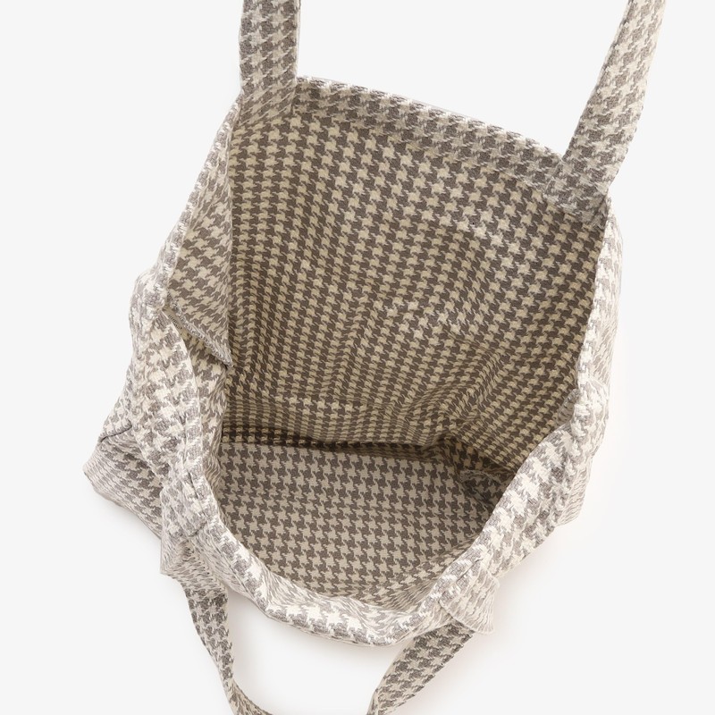 Afternoon Tea Living JG46 Houndstooth Tote Bag, beige