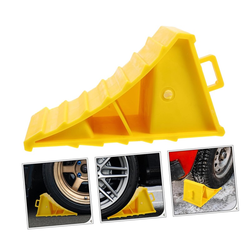 SOLUSTRE 2pcs Car Block Camper Wheel Chock Leveling Blocks Ramp