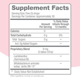 Culturelle Baby Digestive Calm & Comfort Probiotic (Age 0-12 Mos) 8.5Ml, Helps Periodic Colic, Gas, Fussiness, Crying & Digestive Upset In Infants & Newborns, Vegan Non-Gmo Gluten-Free, 1 Mos. Supply