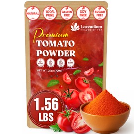 Lavendium, Premium 1.56 lbs (25oz) Tomato Powder – 100% Pure Dehydrated Tomato – Non-GMO, Vegan, Gluten-Free, No Additives – Rich Color & Flavor – Great for Cooking, Seasoning, Sauces & More