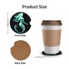 Neukim 2pcs Car Cup Holder Coaster Car Coaster Green Mermaid