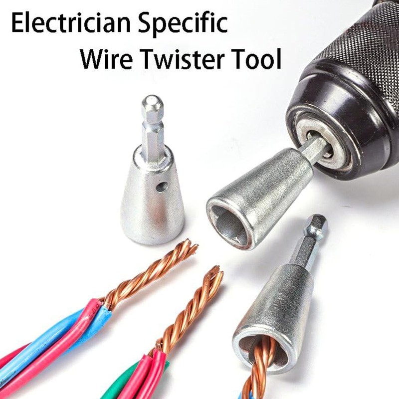 Wire Twisting Tool, Cable Stripper and Twister with 1/4 Inch