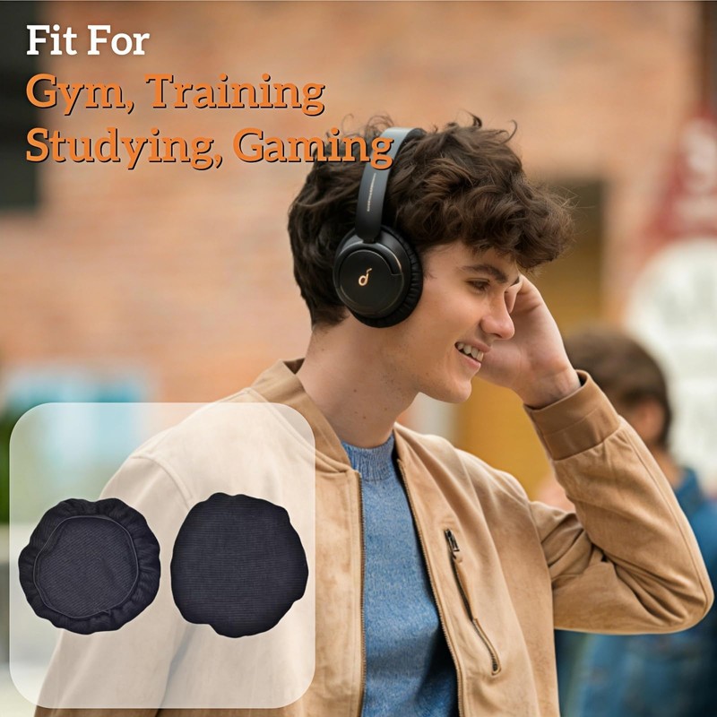 Flex Fabric Headphones Ear Covers,1 Pair Washable & Stretchable Earcup