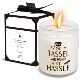 Graduation Gifts for for Her, Him Scented Candles Funny Gift for Girls Boys Natural Soy Candle-The Tassel was Worth The Hassle