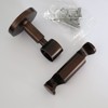 Refila 2 Pack Diameter 19mm(0.75 inch) Double Curtain Rod Bracket