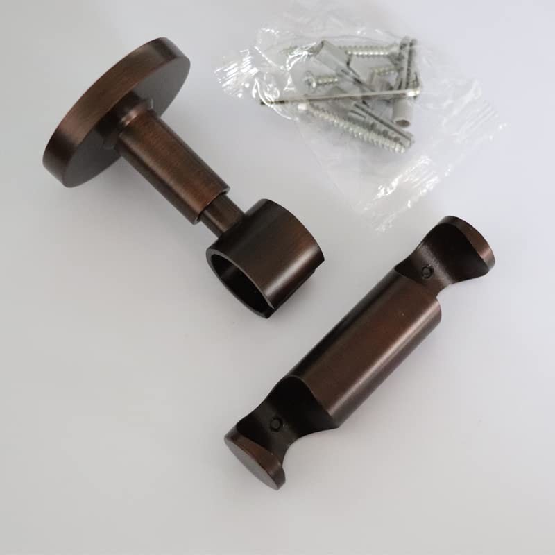 Refila 2 Pack Diameter 19mm(0.75 inch) Double Curtain Rod Bracket
