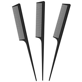 JeoPoom Precision Comb Needle Handle Comb Hair Comb [Pack of 3], Professional Hairdressing Comb, Hair Comb, Shatterproof, Antistatic for Hair & Beard for Men and Women with Different Types of Hair