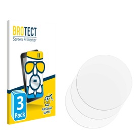 BROTECT Anti-Glare Protective Glass for Watches (Circular Round, Diameter: 52 mm) (Pack of 3) Protective Film Tempered Glass Matt [Scratch-Resistant 9H, Anti-Reflection]