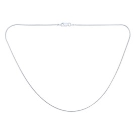 Thin Snake Solid Link Strong Chain 2.5 mm 040 Gauge For Women For Men Necklace 925 Sterling Silver Made In Italy 20 Inch
