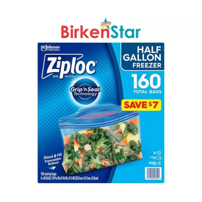 Ziploc Half Gallon Freezer Bags (160 ct.) Great Price
