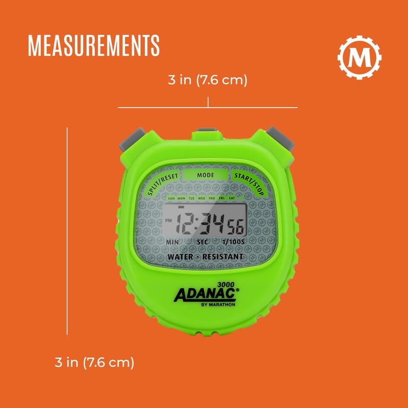 Marathon Adanac 3000 Digital Stopwatch Timer - Acrylic Lens Display