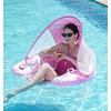Pool Floats Adult Inflatable Float with Adjustable Canopy Cup Holders