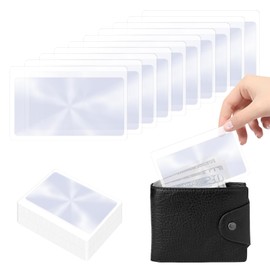 Liobelon 30 Pieces Credit Card Sized Magnifying Lenses Wallet Magnifier Card Fresnel Lens Fire Starter Magnifying Sheet for Reading