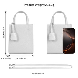 REALIKE Women's Handbag Tote Bag Shoulder Fashion Purse Crossbody Ladies Bag with Top Handle and Strap Satchel, silver