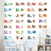 DECOWALL DS-8001 English Alphabet & Animals Wall Sticker for Living