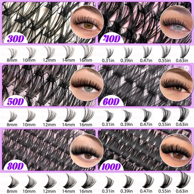 Kit De Extensiones De Pestanas 800pcs C/pegamento Capacidad