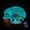 YTDZLTD Creative 3D Hedgehog Night Light 16 Colors Changing USB