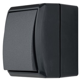 REV AquaForm, Off Switch - Toggle Switch Wet Room IP44, Surface-Mounted, Anthracite