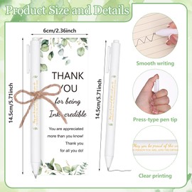WWmily 20 Sets Employee Appreciation Gifts Bulk Includes Inspirational Ballpoint Pens Thank You Cards with Twine May You Be Proud Encouraging Pen for Colleagues Coworker Teacher Volunteer