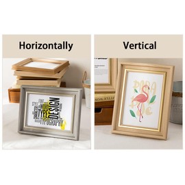 marysgift 8x6 Photo Frame Wood Effect Picture Frame with Mount for Desktop Horizontal or Vertical Display (XK03203, 8 x 6)